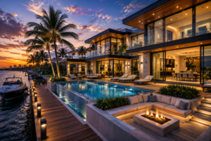 modern waterfront estate